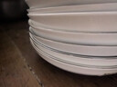 肃匠餐具家用套装碗盘简约米饭碗盘套装纯白釉下彩陶瓷碗微波炉用 8英寸盘(山田) 6头 实拍图