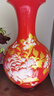 悦灵美 景德镇陶瓷器中国红花瓶摆件中式酒柜装饰品客厅书房插花工艺品 中国红牡丹赏瓶 实拍图