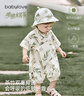 babylove婴儿连体衣夏季竹棉山茶纱布和尚服新生儿宝宝衣服薄款透气哈衣 实拍图