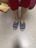 布舍元 女鞋护士工作单鞋民族风休闲老北京布鞋女 110-7043 浅兰 36  实拍图