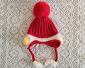 贝娜茜婴儿帽子秋冬季6-12个月儿童帽子加厚保暖护耳帽针织毛线帽冬天潮 小小鸡-红色 6个月-4岁（44-51.5CM） 实拍图