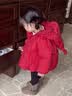班喜迪女童羽绒服冬装2026新款女宝宝洋气衣服婴幼儿外套儿童冬季小童装 红色 110 充绒量：84g 实拍图