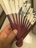 礼香馨扇子古风竹折扇中式男扇中国风绢布折扇汉服广告扇纸扇扇面定制 清风翠竹 实拍图