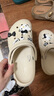 卡骆驰crocs贝雅云彩女士洞洞鞋户外休闲鞋|208186 冬日白-11S(含智必星) 35 (220mm) 实拍图