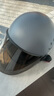 新日新日3C国标认证摩托电动车头盔男女四季通用骑行电瓶车半盔安全帽 火山灰【防晒长镜】 3C新国标A类 实拍图
