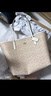 蔻驰（COACH）【品牌直供】女士CITY33经典标志大号单肩托特包奶茶色CV976 实拍图