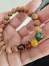 普陀山桃木手串男女盘玩木头佛珠五路财神转运手链 8mm 实拍图