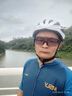 PMT骑行头盔男透气超轻公路山地车帽子自行车安全帽女单车帽骑行装备 白黑 L码（适合头围57-61CM） 实拍图
