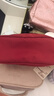 无印良品 MUJI 锦纶笔袋 文具盒文具袋简约立体 铅笔盒 大容量尼龙收纳 红色 宽19*高８*厚８cm 实拍图