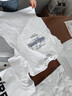 创品竣依2件装纯棉短袖t恤男夏季青年薄款大码打底衫圆领半袖体恤 JR白色+good白色 L 125-140斤 实拍图