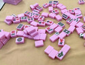 尚客诚品30mm粉色144张 旅行宿舍手搓小麻将含桌布卡通包（图案颜色随机） 实拍图