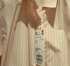 优衣库女装全棉条纹衬衫/长袖衬衣薄外套25秋冬新款479079 10 水粉色 XS /150/76A 实拍图