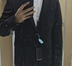 海派浩宇西服套装男商务正装修身西装高级感职业装外套新郎结婚礼服伴郎服 A版黑二扣【西服+西裤】 3XL (185) 【72-78公斤】 实拍图
