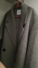 太平鸟女装毛呢大衣大师甄绒系列双面呢冬长款毛呢外套 灰色 M 实拍图