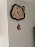 好久不见蜡笔小新餐厅挂钟客厅家用静音钟表创意可左右摇摆玄关挂墙时钟 实拍图