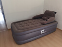 阿尔法三层充气床垫家用气垫床加高加厚冲气床电动充气简易折叠打地铺床 带靠背+家用电泵 长203*宽100*高52cm 实拍图
