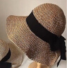 鲸曦草帽女夏季大帽檐洋气好看防晒显脸小沙滩海边度假遮阳帽可折叠 黑带蝴蝶结草帽【卡其】 实拍图
