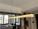 餐厅吊灯意式极简轻奢餐桌灯具新款现代简约高级吧台一字餐厅灯A 全光谱黑色-100CM-天猫无极-遥控 实拍图