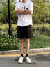 安踏运动五分裤男2025夏季新款宽松薄款直筒速干透气带拉链运动短裤 【夏季五分速干热卖】基础黑-4 XL /180cm (适合150-160斤) 实拍图