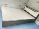 庄闲和实木床简约现代主卧家用1.5单人床出租房用1.8米榻榻米软包双人床 橡木灰色单床+5cm床垫 1.5*2米【前30名抢】 实拍图