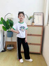 G.DUCKKIDS小黄鸭童装女童裤子春秋季新款儿童运动裤时尚百搭大童女孩阔腿裤 织带阔腿裤灰色 170 尺码15~16岁【160-170cm】 实拍图