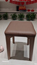 坤奉家用实木餐桌板凳客厅软包凳梳妆台矮凳可叠放简易凳子简约木凳 棕面+胡桃色实木腿【油蜡皮】 实拍图