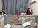 冠力朗床围栏床护栏婴儿童防摔防掉宝宝床上边安全挡板垂直升降加高通用 亲子时光【铂金版加厚+防缝带】 （2.2米/单面装） 实拍图