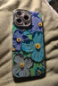 江铭【自带镜头膜】适用苹果16ProMax手机壳iPhone16Promax轻薄防摔镜头全包创意小众网红高级感紫色花 实拍图