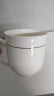 陶相惠 茶杯骨瓷办公杯会议杯陶瓷盖杯开会杯子商务办公水杯带盖10只装 实拍图