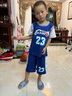 G.DUCKKIDS童装男童篮球服套装2024新款儿童夏装两件套夏季大童运动速干衣服 23号蓝色 120 建议身高110-120cm年龄6-7 实拍图
