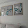 宜巢客厅装饰画晶瓷画现代简约批发沙发背景墙壁画轻奢镶钻三联挂画 逸彩 两边40*60中间80*60晶瓷面 实拍图