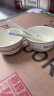 【超级爆品】陶瓷碗高颜值饭碗加厚碗勺套装可爱卡通碗盘餐具套装 幸运熊 两碗两勺 实拍图