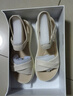 百丽（Belle）宽条带休闲凉鞋女商场同款真皮厚底凉鞋D6N2DBL5 米白 39 (245mm) 实拍图