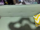 沐乐旭沙发客厅折叠两用沙发床小户型出租房防猫抓布艺沙发 【绿+米白】耐磨猫抓皮 三人位 1.7m +2抱枕 实拍图