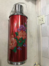 贝净洁老款热水壶婚庆手提暖瓶复古中国风居家保暖壶经典怀旧老式玻璃壶 中国红 铝底盖+内胆+木塞2L (图案随机) 实拍图