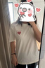雪中飞白色短袖t恤女2025新款夏季纯棉宽松半袖女士简约休闲超好看上衣 奶白色|8009-17004F (女款) M 实拍图