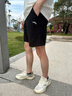 安踏运动五分裤男2025夏季新款宽松薄款直筒速干透气带拉链运动短裤 【夏季速干推荐热卖】基础黑-4 S /165cm（适合90-100斤） 实拍图