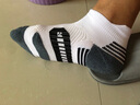 肌动（MUSCLESWING） 马拉松专业运动短袜子毛巾底防滑跑步袜男女短筒速干篮球训练袜 白黑3双装 M码（40-44） 实拍图