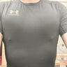 安德玛（UNDERARMOUR）春夏HeatGear Armour男子训练运动短袖紧身衣1361518 黑色001 XL 实拍图