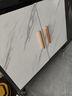 唯旺岩板餐边柜轻奢客厅茶水柜厨房微波炉柜子简约现代储物柜收纳一体 岩板白大理石纹长60 实拍图