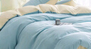 京东京造清爽小竹纤四件套 A类提花床单被套床上四件套 1.5米床溪蓝 实拍图