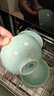 苏氏陶瓷（SUSHI CERAMICS）青瓷釉陶瓷碗花开富贵米饭碗汤碗6件套装餐具 实拍图