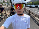 INBIKE骑行服男公路车夏季骑行短袖多口袋骑行裤自行车骑行服套装丹霞 INBIKE白色兔短袖上衣 XL 实拍图