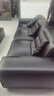 美柏真皮大黑牛沙发意式极简全真皮沙发客厅头层牛皮黑色豆腐块皮沙发 三人位3.3米【颜色可选】 V-max【顶光粒面半青皮】 实拍图
