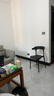 悠游少年塑料餐椅牛角靠背椅椅子简约家用凳子北欧现代书ins桌椅休闲桌椅 神秘黑【升级加厚 强力承重】 实拍图
