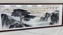 墨派新中式客厅装饰画沙发背景墙挂画办公室山水画横幅手绘国画壁画 迎客松A款 160*60cm/实木框+喷绘(适合2.0米沙发) 实木边框 实拍图