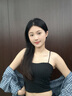 棉客诚品吊带背心女带胸垫美背内衣文胸一体裸感冰丝可外穿抹胸 黑色M 实拍图