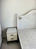 轻奢岩板床头柜卧室床头柜简约现代主卧家用储物收纳柜整装床边柜 浅灰+白（双抽）48cm高 40cm宽*40cm厚 实拍图