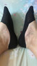 咖克6双不掉根无痕脚底毛圈男士隐形袜船袜男袜子男薄棉袜硅胶防滑夏季浅口男短袜 3黑3浅灰 均码39-43码 实拍图