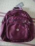 京购尼龙布双肩包女新款时尚防泼水女士背包大容量旅行包包 紫色 实拍图